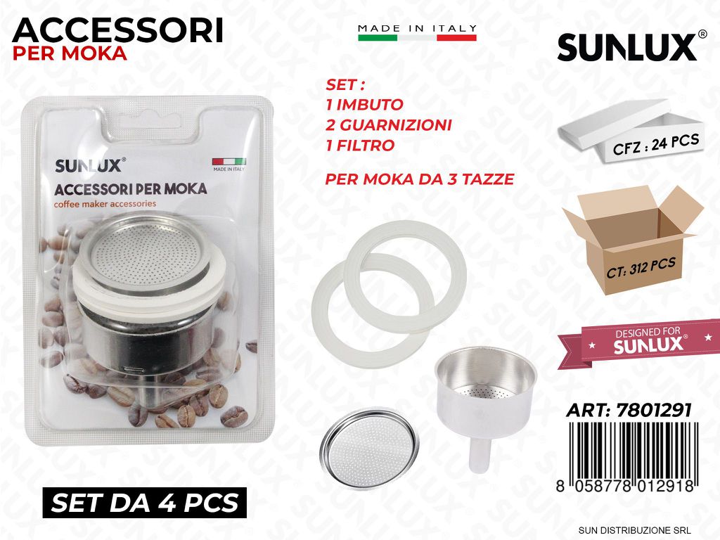 Tris Set per Moka da 3TAZZE 4PCS Ass.