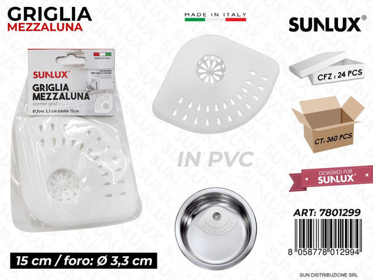Griglia Mezzaluna in Pvc D. 3.3*15CM /Pz da 24/12