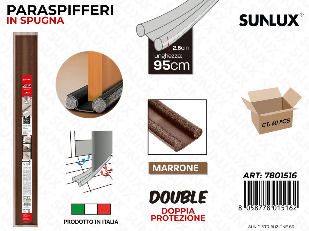 Paraspifferi Spugna Double Marrone 95CM / Pz da 60