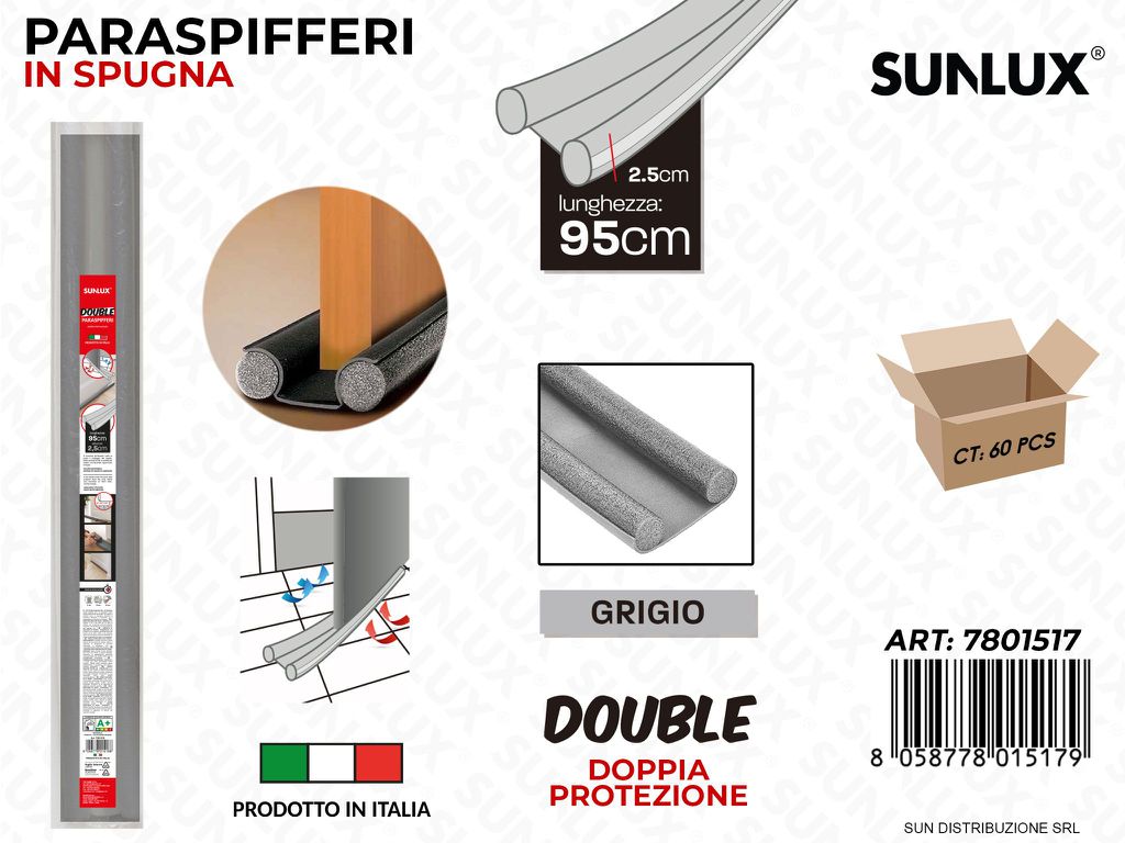 Paraspifferi Spugna Double Grigio 95CM / Pz da 60