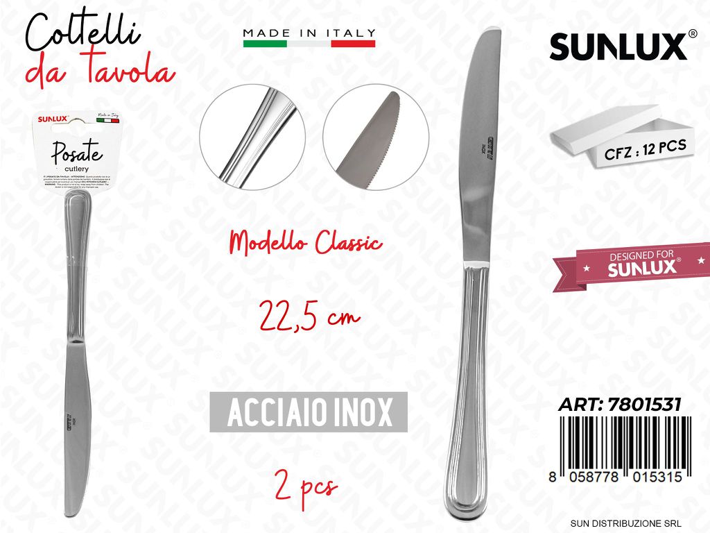 Coltelli da Tavola Classic Inox 22.5CM 2PCS