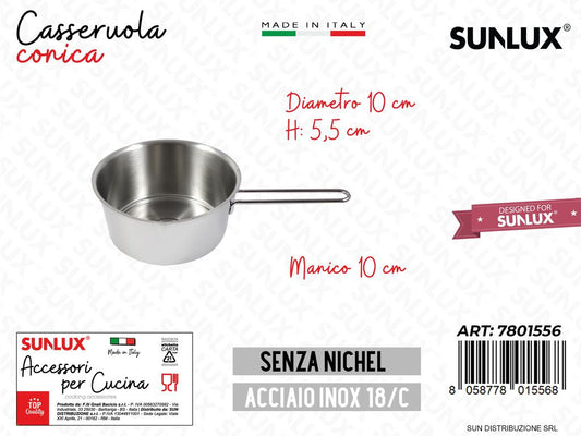 Casseruola Conica c/ Manico Inox 10*5.5CM