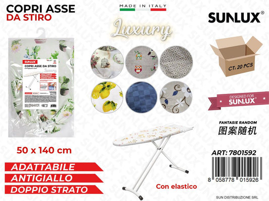 Copri Asse Da Stiro Luxury C/ Elast. 50*140Cm Fant. Ass.