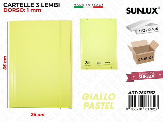 Cartelle 3LEMBI Giallo Pastel 26*35CM