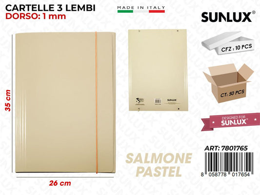 Cartelle 3LEMBI Salmone Pastel 26*35CM