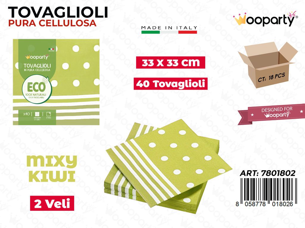 TOVAGLIOLI MIXY KIWI 40PCS 33*33CM /PZ DA 18**