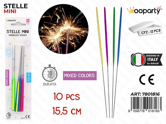 STELLE MINI MIX COLOR 10PCS ASS. 15.5CM /PZ DA 12**
