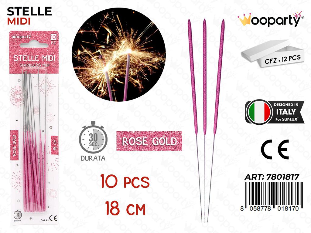 STELLE MIDI ROSE GOLD 10PCS 18CM /PZ DA 12**