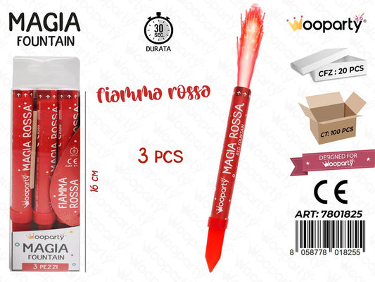 FONTANA MAGIA ROSSA 3PCS 16CM /PZ DA 20**