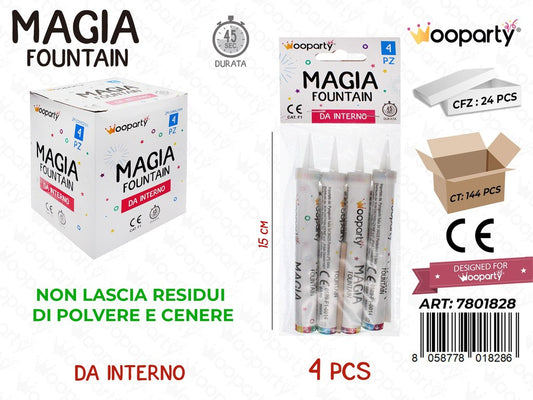 FONTANA MAGIA DA INTERNO 4PCS 15CM /PZ DA 24**