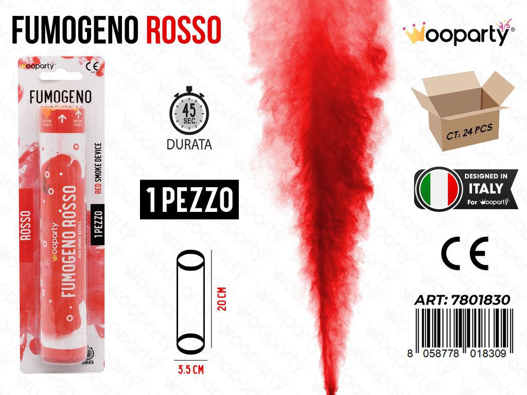 FUMOGENO ROSSO 45SEC. 20CM /PZ DA 12**