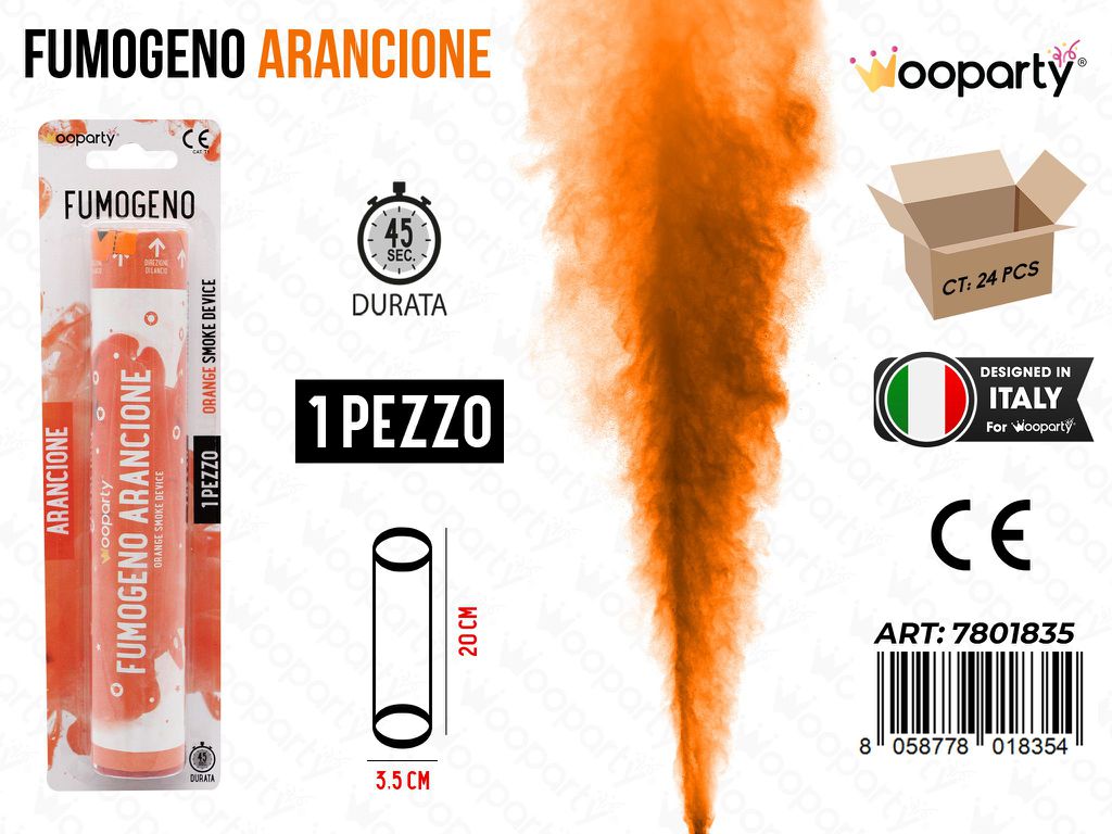FUMOGENO ARANCIONE 45SEC. 20CM /PZ DA 12**