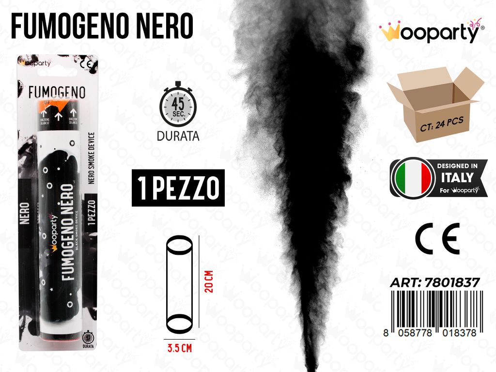 FUMOGENO NERO 45SEC. 20CM /PZ DA 12**