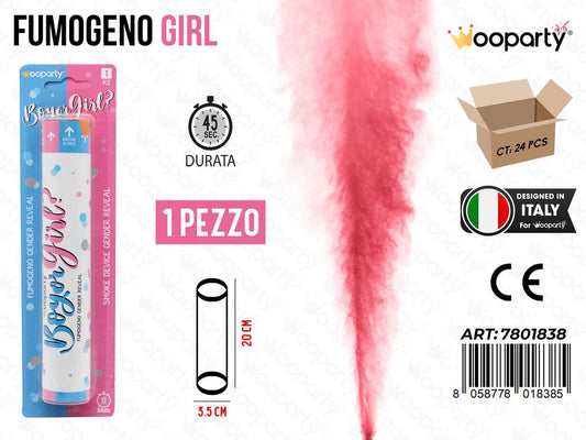 FUMOGENO GIRL OR BOY ROSA 45SEC. 20CM /PZ DA 12**