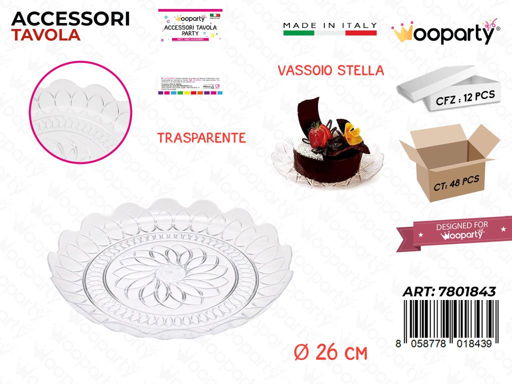 Vassoio Stella Trasp. D.26CM