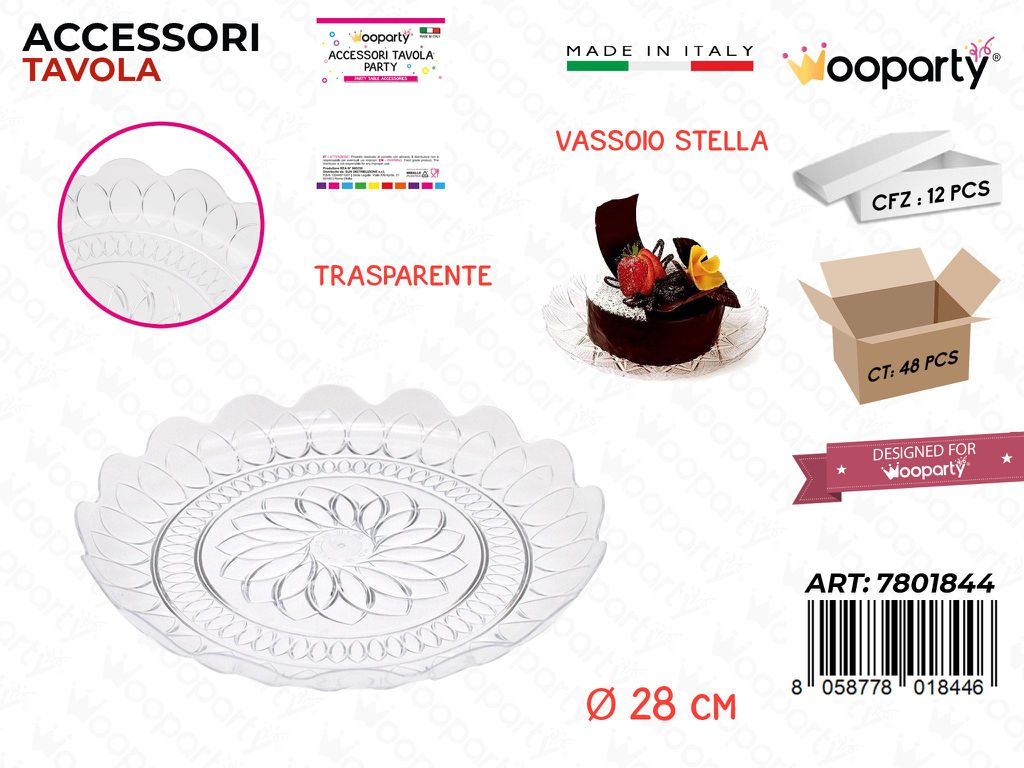 Vassoio Stella Trasp. D.28CM
