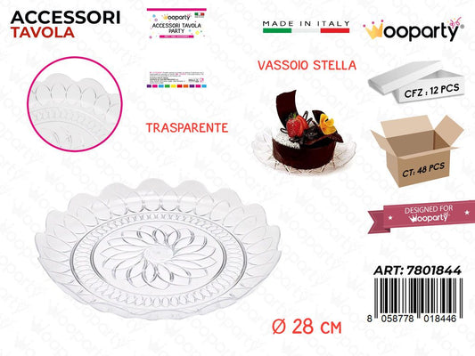 Vassoio Stella Trasp. D.28CM