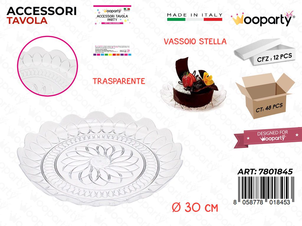 Vassoio Stella Trasp. D.30CM