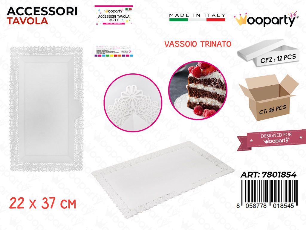 Vassoio Trinato Trasp. 22*37CM