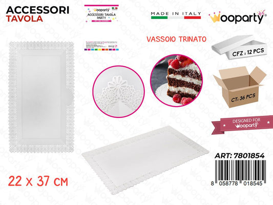Vassoio Trinato Trasp. 22*37CM
