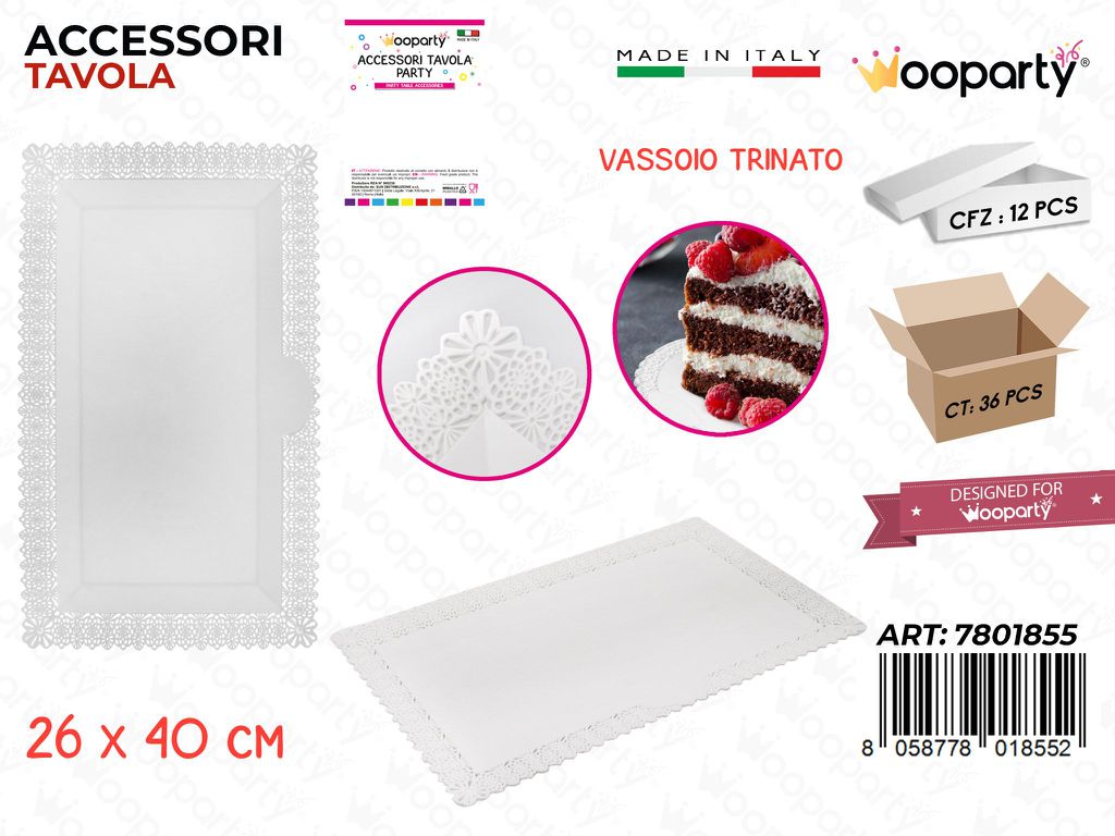 Vassoio Trinato Trasp. 26*40CM