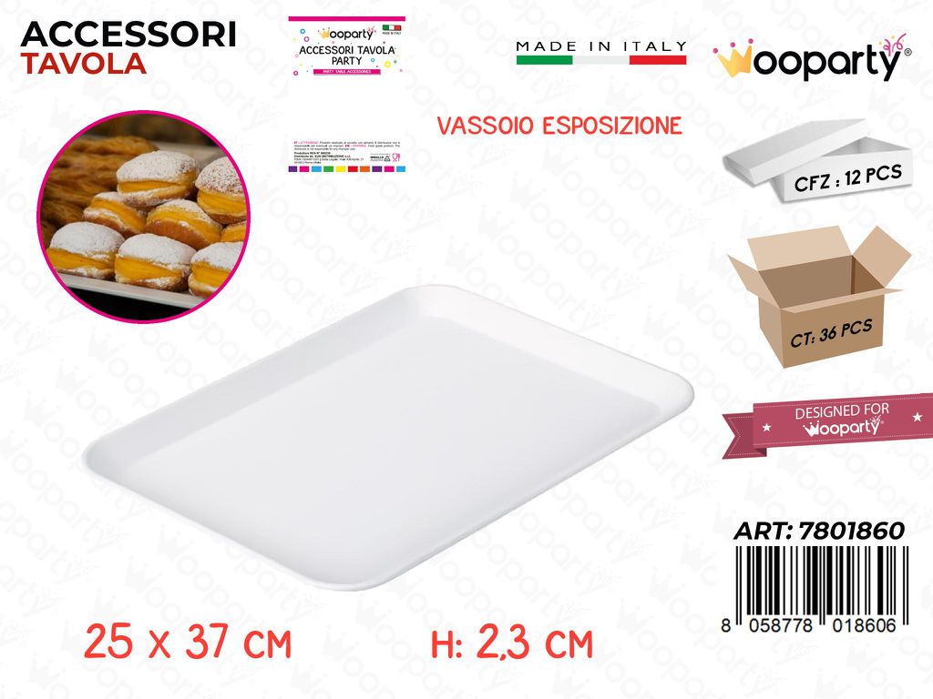 Vassoio Esposizione Bianco 25*37*2.3CM