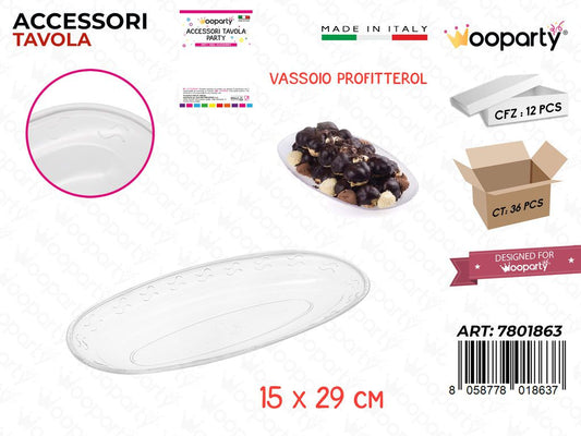 Vassoio Profitterol Trasp. 15*29CM