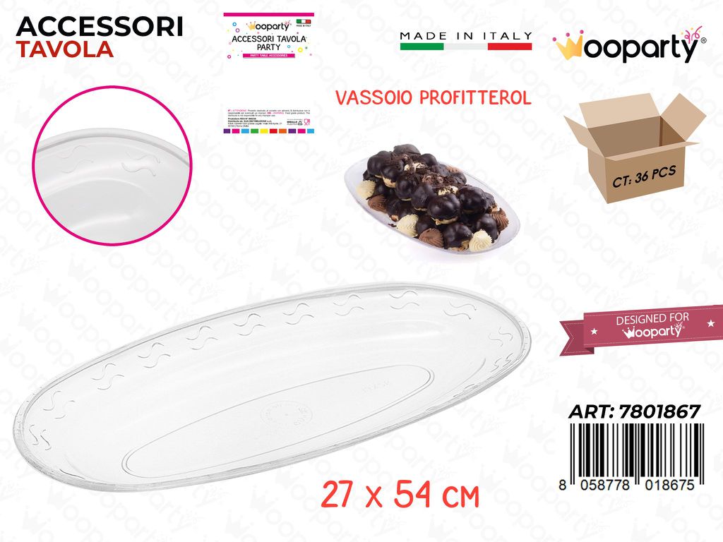 Vassoio Profitterol Trasp. 27*54CM