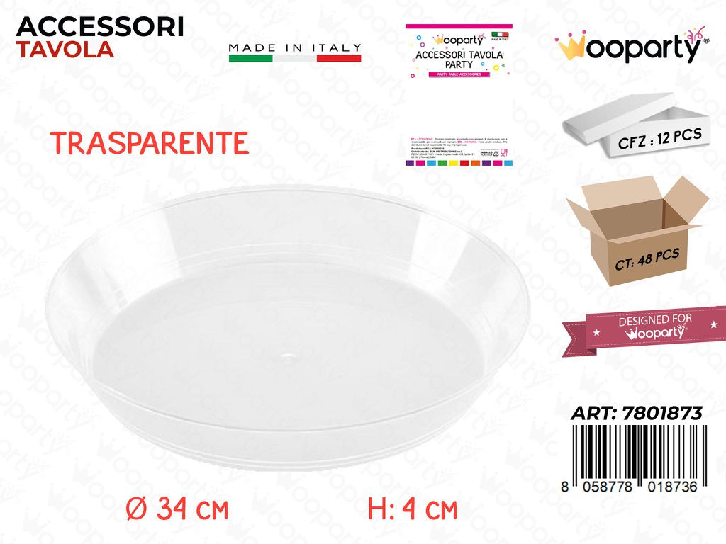 BAVARESE TRASP. D.34*4CM /PZ DA 12**