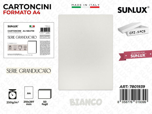 Cartoncini A4 Bianco Granducato 50PCS 250GR