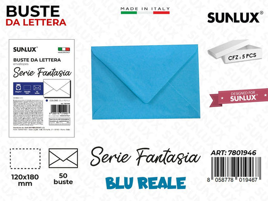 Buste da Lettera Blu Reale 120*180MM 50PCS