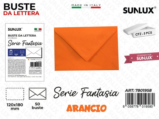 Buste da Lettera Arancio 120*180MM 50PCS