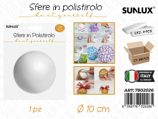 Sfere in Polistirolo 1PC D.10CM