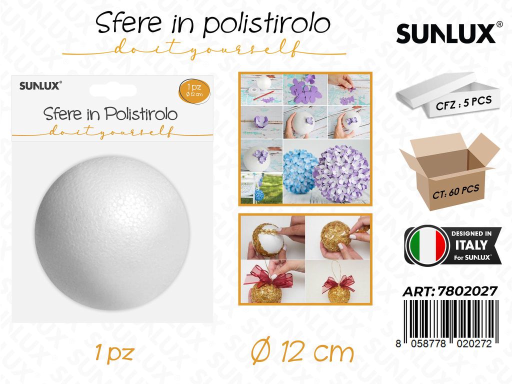 Sfere in Polistirolo 1PC D.12CM