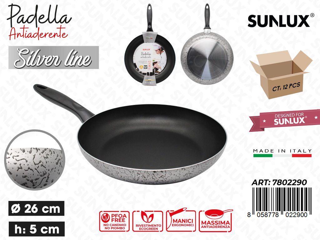 Padella Antiaderente Silver Line D.26*5CM