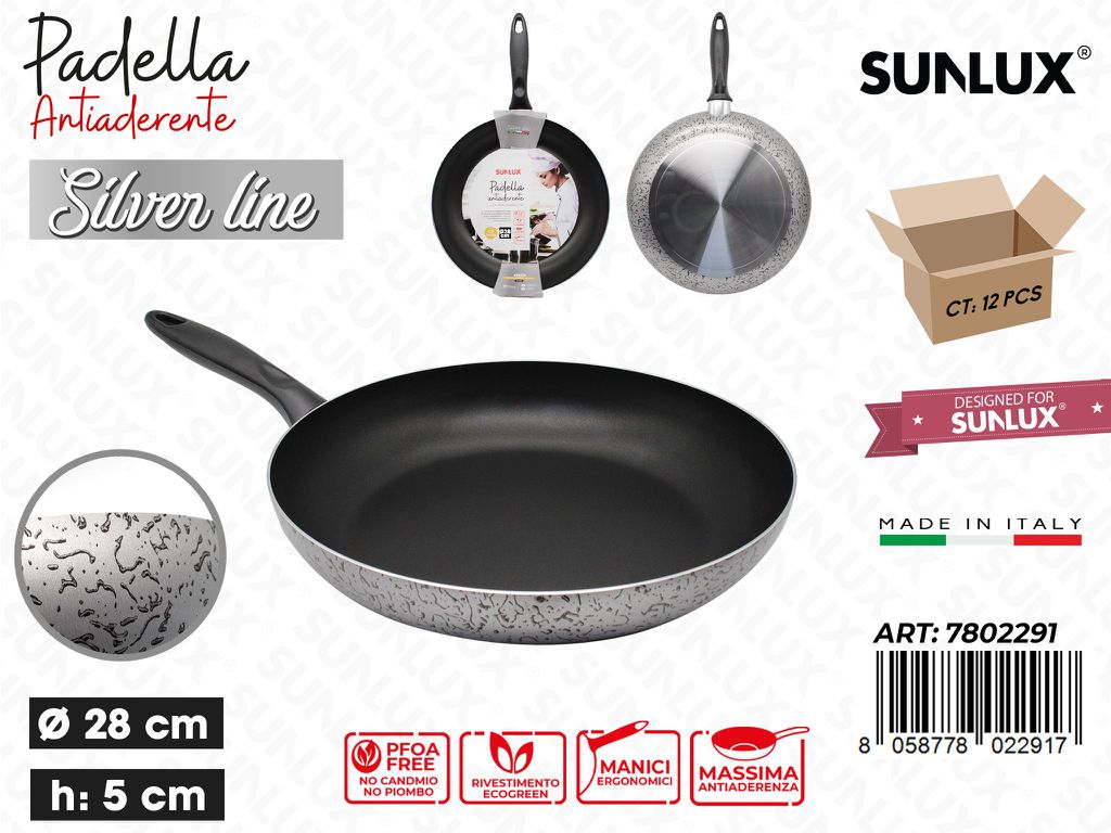 Padella Antiaderente Silver Line D.28*5CM