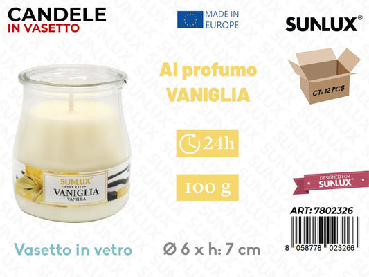 Candele in Vasetto Vaniglia 100GR 24H 6*7CM