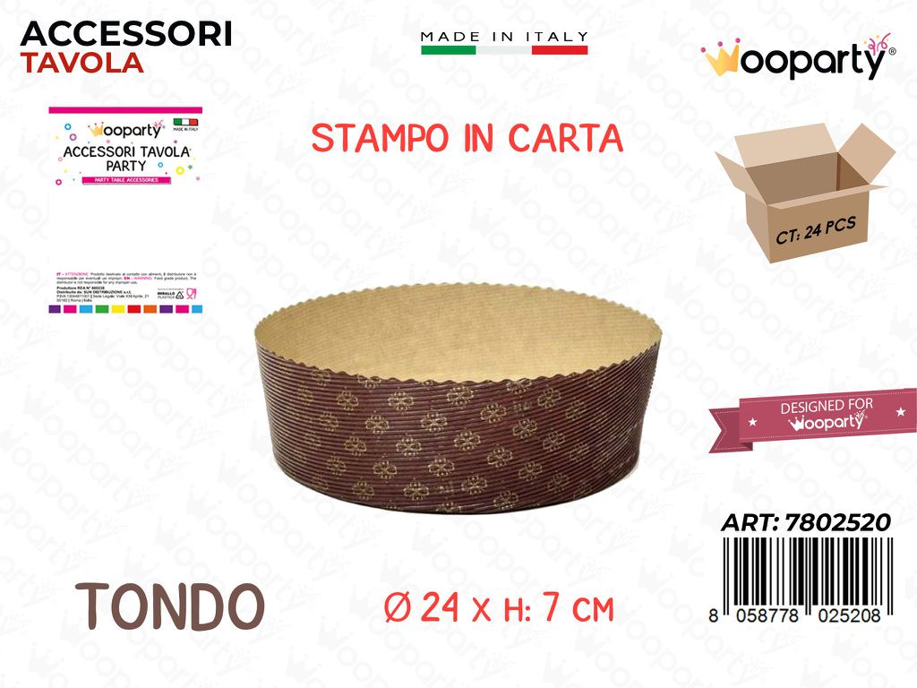 STAMPO TONDO CARTA 24*7CM