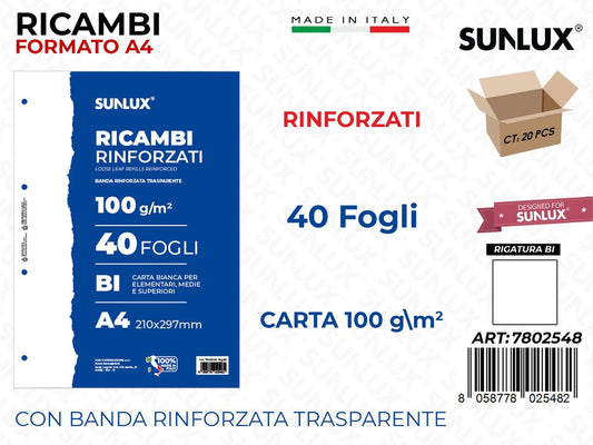 Sunlux Ricambi Rinf. Rig. Bi 40FF 100GR A4