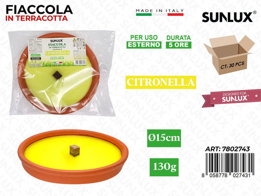 Sunlux Citronella in Terracotta D.15CM 130GR
