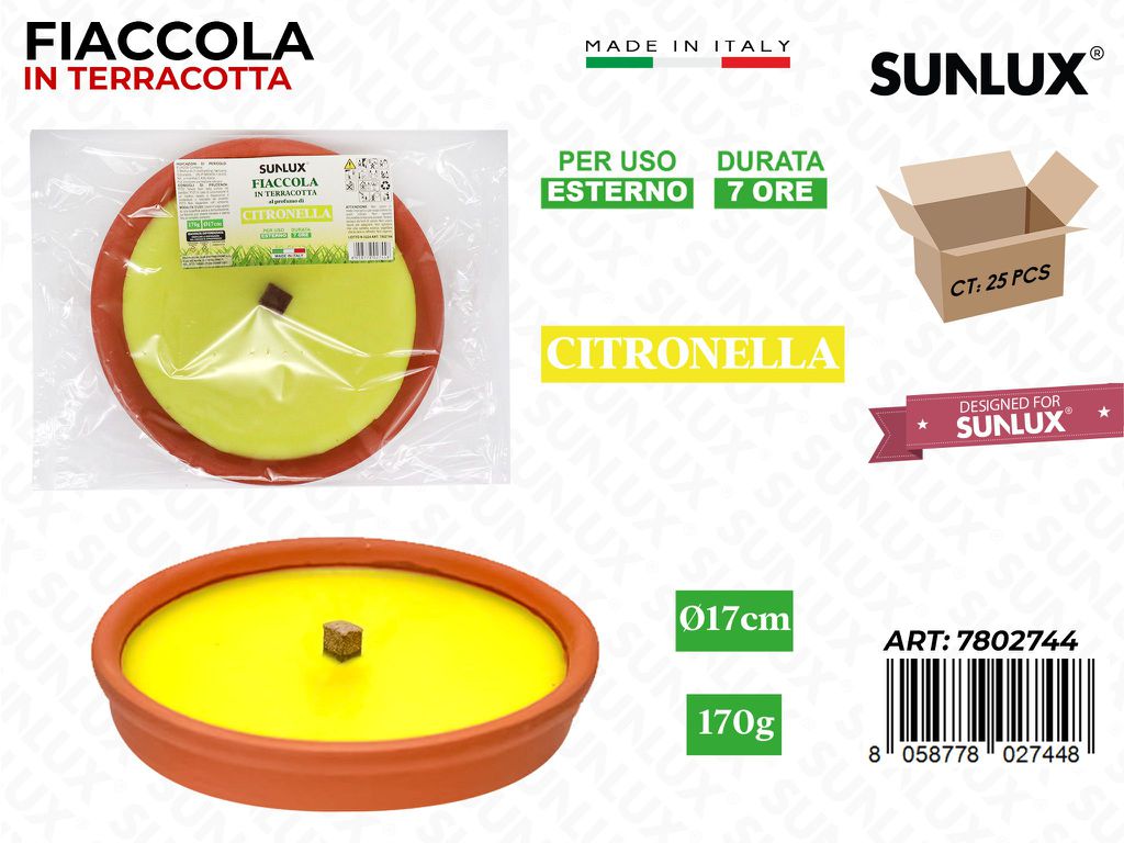 Sunlux Citronella in Terracotta D.17CM 170GR