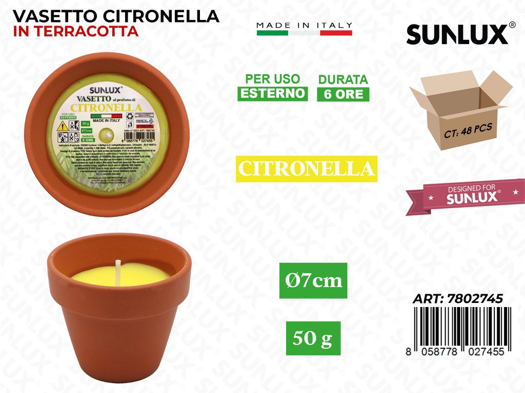 Citronella Vaso Terracotta 7CM 50GR