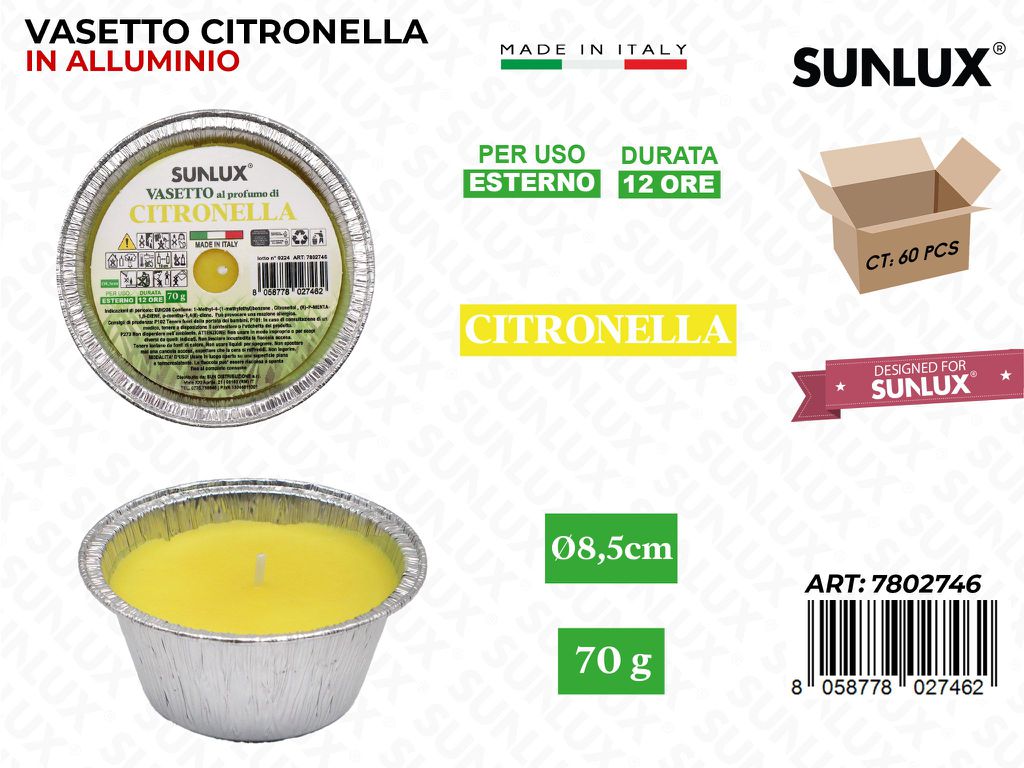 Citronella in Vasetto Alluminio 8.5CM 70GR