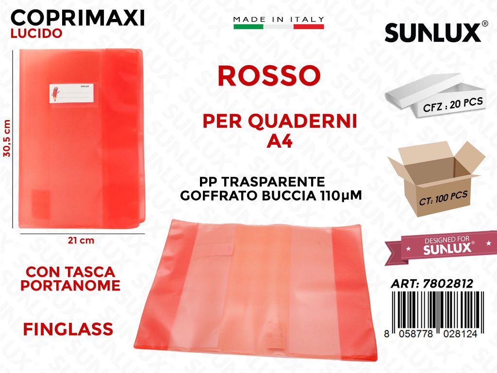 Coprimaxi Rosso Finglass Buccia 21*30.5CM