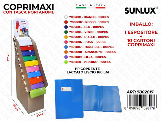 Esp. da Terra Coprimaxi Shiny A4 Lacc. 10COL. 33*170*58CM / Pz da 1000