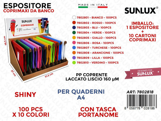 Esp. Coprimaxi A4 Shiny Lacc. 10 Col. 51.5*48.5*37CM / Pz da 1000