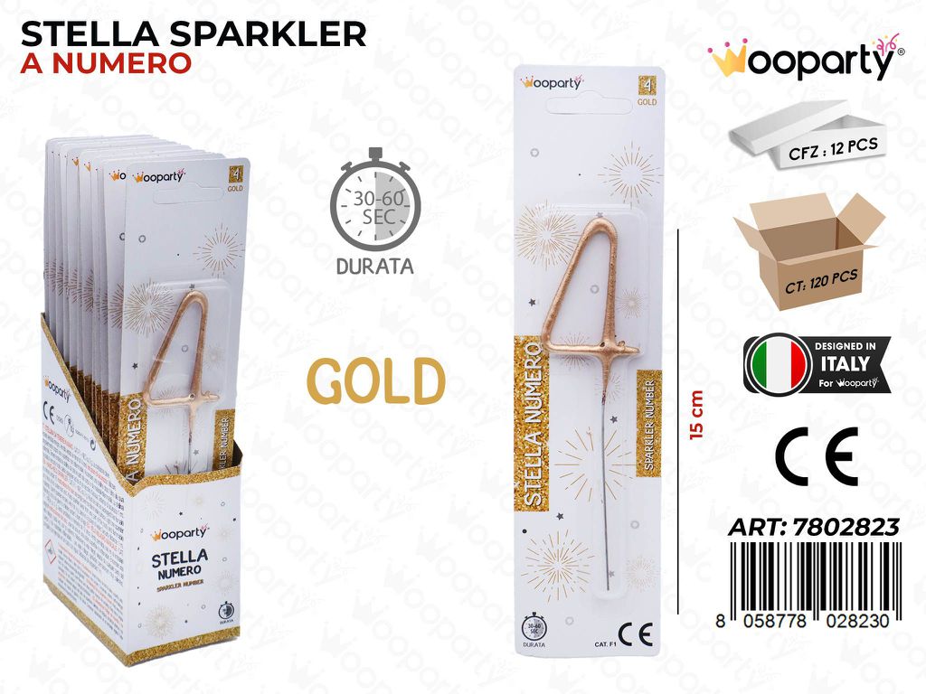 STELLA SPARKLER N.4 GOLD 30-60SEC.