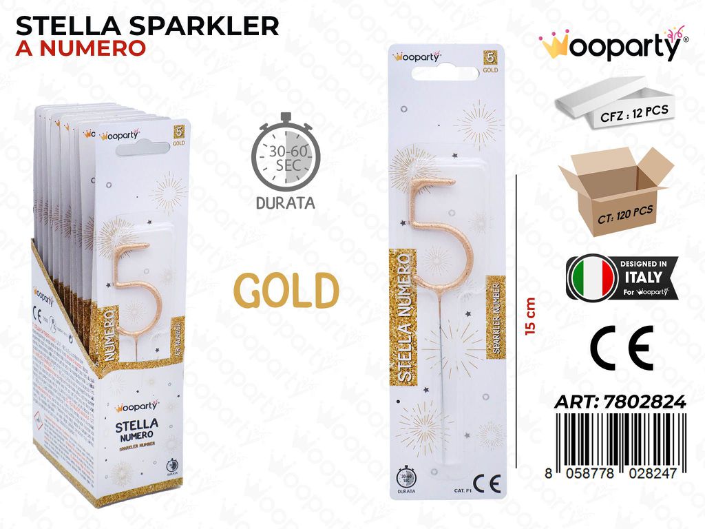STELLA SPARKLER N.5 GOLD 30-60SEC.