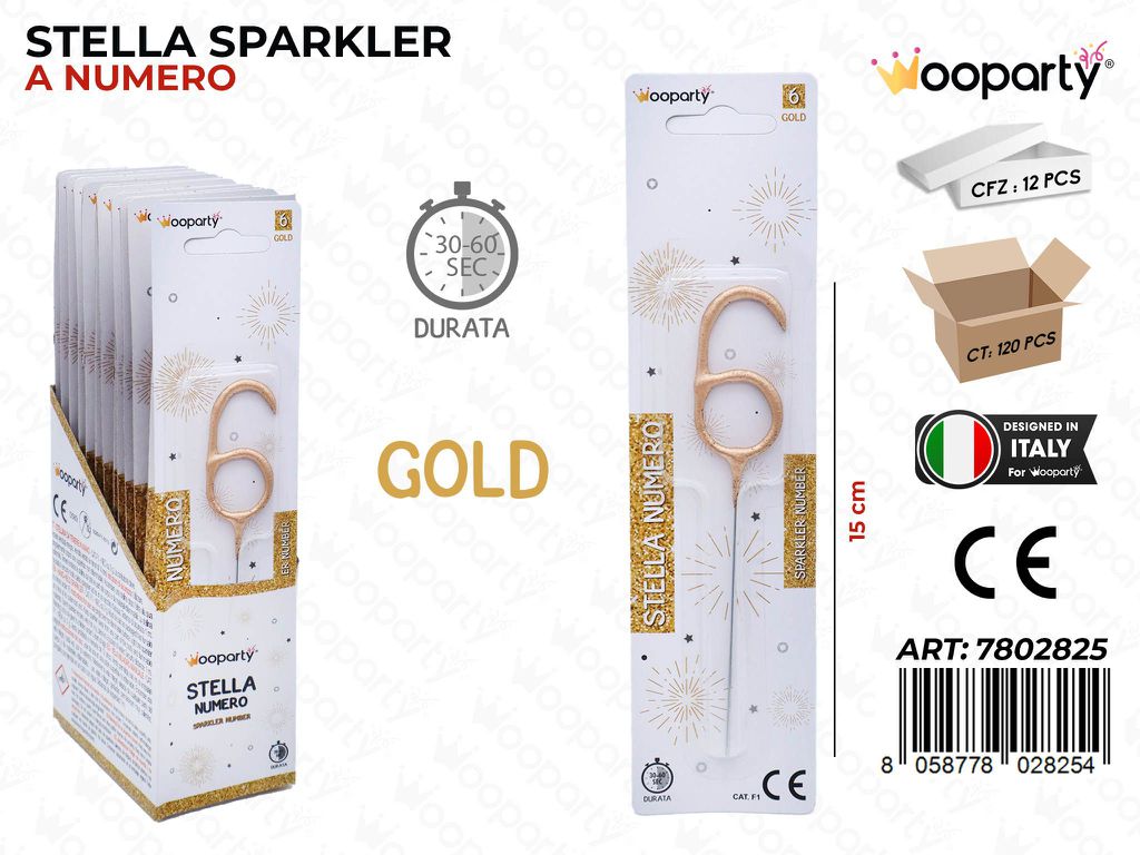 STELLA SPARKLER N.6 GOLD 30-60SEC.