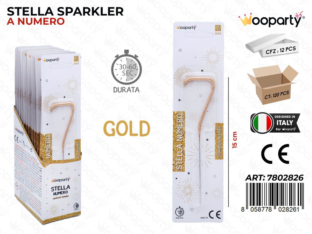 STELLA SPARKLER N.7 GOLD 30-60SEC.